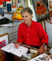 Hobbs in his studio, 2010