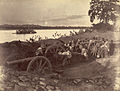 Image 14British soldiers dismantling cannons belonging to King Thibaw's forces, Third Anglo-Burmese War, Ava, 27 November 1885. Photographer: Hooper, Willoughby Wallace (1837–1912). (from History of Myanmar)