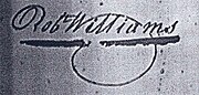 Signature of Robert Williams (1773-1821)