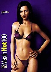 Aki Ross in a bikini, as featured in Maxim magazine.