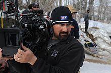 Will Barratt shooting on the set of Frozen in 2010.
