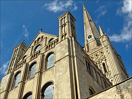 Norwich Cathedral lies close to Tombland in the city centre.