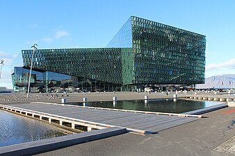 Harpa concert hall in Reykjavík by Henning Larsen Architects and Olafur Eliasson (2011)