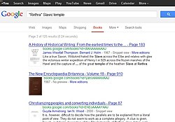 Google books results for "'Rethra' Slavic temple"