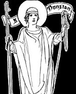 Dunstan in The Little Lives of the Saints, illustrated by Charles Robinson in 1904