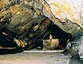 St Fillan's Cave showing internal structure and altar.