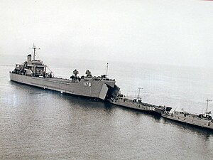 USS Wood County (LST-1178) and LCU-1612