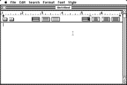 Screenshot of MacWrite 1.0