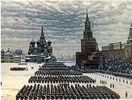 Parade on the Red Square on November 7, 1941, painted in 1949