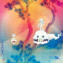 Takashi Murakami's animated cover art with inverted kanji characters