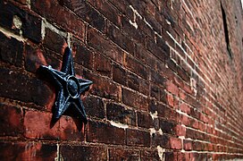 A star-shaped anchor plate in Soulard, St. Louis