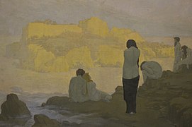Painting: Die Goldene Insel (The Golden Isle) at the Alte Nationalgalerie, Berlin. (1898)