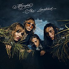 The official cover art for "The Loneliest". The cover features the band's four members in a grassy area underneath stormy weather