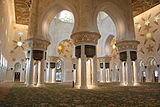 Interior of the Main Prayer Hall in Sheikh Zayed Grand Mosque, Abu Dhabi, United Arab Emirates