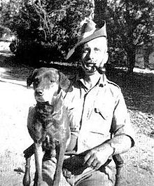 Kenneth Anderson and his pariah dog Nipper, whom he adopted during his hunt for the Leopard of Gummalapur