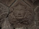 Romanesque sandstone carving, archway in church at Garway, Herefordshire c.13th century