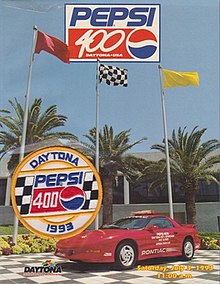 The 1993 Pepsi 400 program cover.