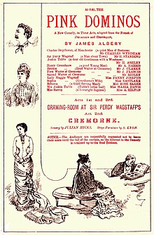 Theatre programme, with line drawings of characters from the play, plus a cast list, headed by Charles Wyndham
