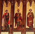 Three military saints in the reredos (Cornelius on the right)