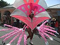 A costumed carnival dancer.
