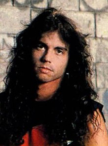 Menza on the back cover of Rust in Peace, 1990