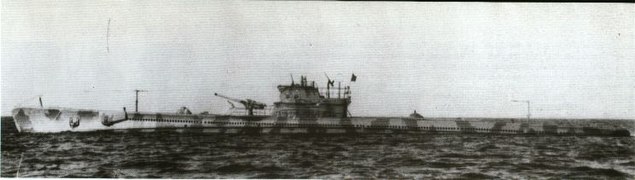 Italian submarine Adua, sunk in September 1941 near Gibraltar.