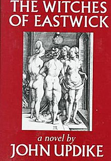the cover consists mostly of white standard cover text on a red background. In the center is a renaissance engraving of a group of nude women.