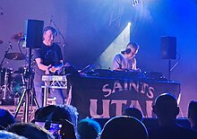 Utah Saints performing a live set in 2023