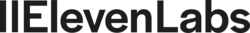ElevenLabs' logo, consisting of the words "Eleven Labs" in a black sans serif font with two vertical stripes to the left of them