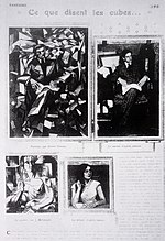 Albert Gleizes, Portrait de Jacques Nayral (1911) and Jean Metzinger Le goûter (Tea Time) (1911), Fantasio, 15 October 1911