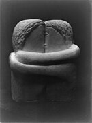 Constantin Brâncuși, The Kiss, 1907-1908, published in the Chicago Tribune, March 25, 1913