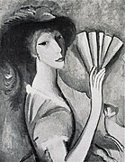 Marie Laurencin, c.1912, Femme à l'éventail (Woman with a Fan)