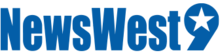 The words "NewsWest" in a bold compressed sans serif next to a sans serif numeral 9. The counter, or "hole", in the top of the 9 is in the shape of a five-pointed star.
