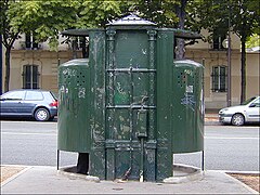 The last surviving vespasienne, on Boulevard Arago in Paris