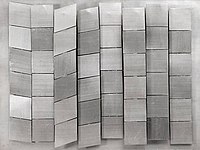 Untitled, 1966, aluminum, in 1964, Stażewski began making reliefs using copper and aluminum that highlighted the intrinsic visual properties of metal (private collection)