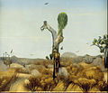 Francisco Goitia's "Zacatecas Landscape with Hanged Men II", circa 1914, oil on canvas, 194 × 109.7 cm. Museo Nacional de Arte