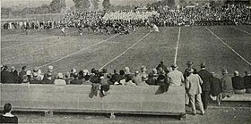A football game at Byrd Stadium on Homecoming, October 29, 1926.