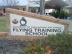 Sign for the Republic of Singapore Air Force's Flying Training School (No. 130 Squadron) at RAAF Base Pearce.