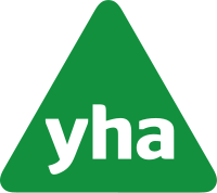 YHA logo (green triangle with initials YHA)