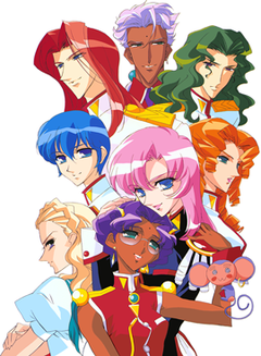 A collaged image of nine anime anime figures