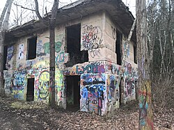 The ruins of an abandoned home in Concrete City, December 2023