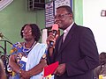 Emmanuel Asante and Araba Ata Sam shortly after their elections as presiding bishop and lay president at the Winneba Conference in 2008