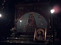 Crypt, western apse: icon of Mary and Christ