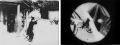 Image 9The first two shots of As Seen Through a Telescope (1900), with the telescope POV simulated by the circular mask (from History of film)