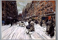 Everett Shinn, Cross Streets of New York, 1899, Corcoran Gallery of Art, Washington DC