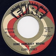 Label of Fire Records 45 single "Done Somebody Wrong"