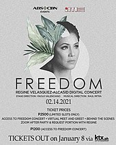 A poster of the livestreaming concert Freedom