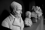 Nineteenth century busts in the sculpture gallery