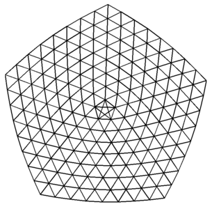A medium *Star board (8 rings, 180 nodes: 40 perimeter and 5 corner nodes)