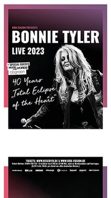 Vertical image featuring an image of Bonnie Tyler.